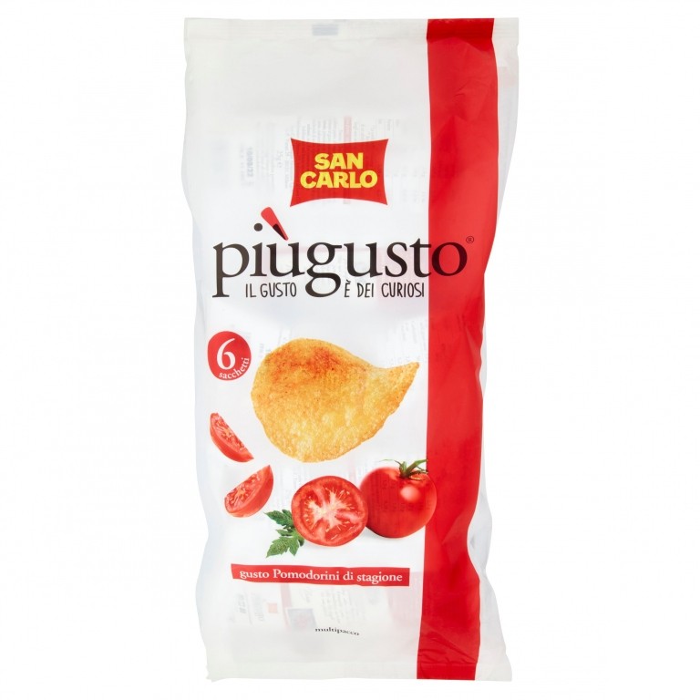 PATATINE MPK PIU' GUSTO SAN CARLO POMODORINI GR.25X6