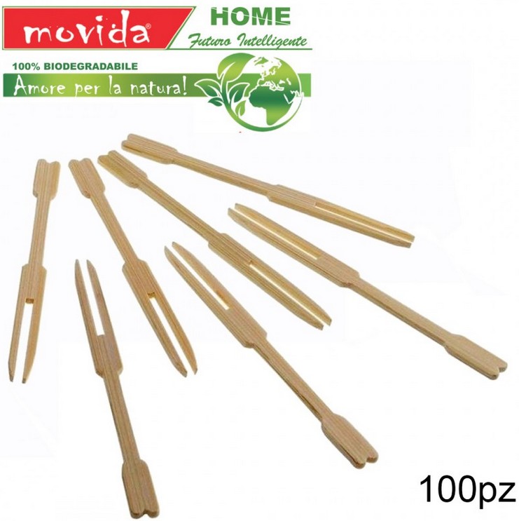 FORCHETTINE DUE PUNTE MOVIDA BAMBOO PZ.100