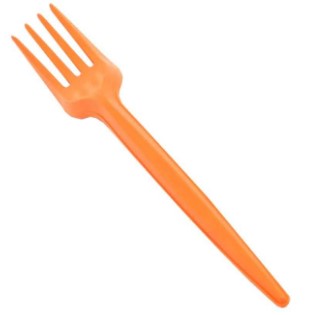FORCHETTA ARANCIONE USOBIO PZ.20 COMPOSTABILE