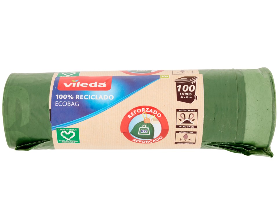 VILEDA ULTRASAC SUPERINFORZATO CON MANIGLIE 100 LITRI CM 90 X 84 10 SACCHI