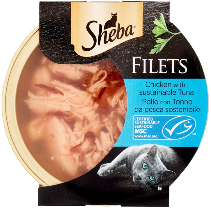 SHEBA FILETS POLLO E TONNO GR.60 VASCHETTA