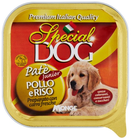 MONGE SPECIAL DOG JUNIOR POLLO E RISO VASC.GR.150