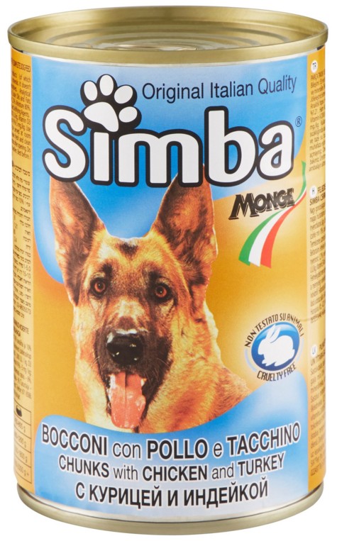 MONGE SIMBA CANE POLLO TACHINO BOCCONCINI GR.415