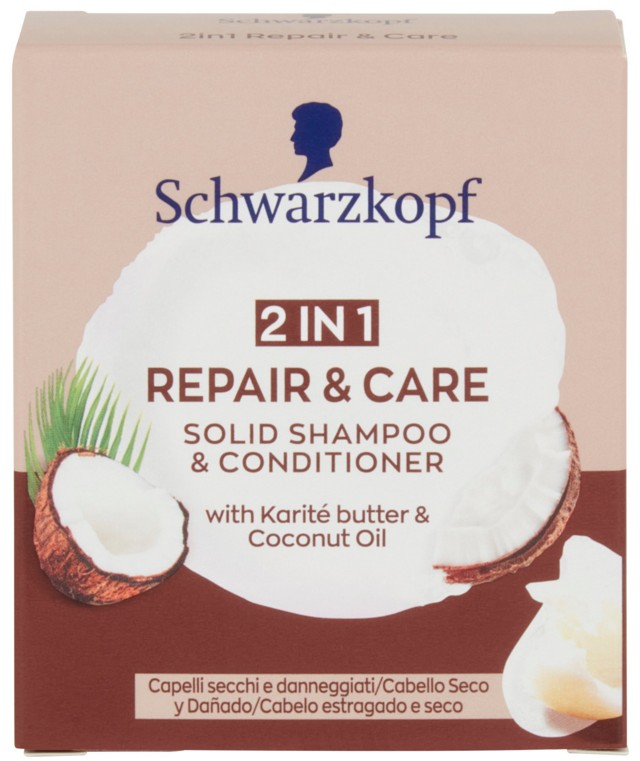SHAMPOO SOLIDO SCHWARZKOPF GR.60 2IN1 REPAIR&CARE