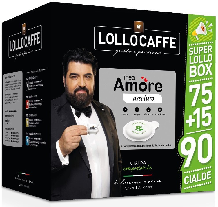 CAFFE' LOLLO CIALDA AMORE ASSOLUTO X75PZ+15OM     