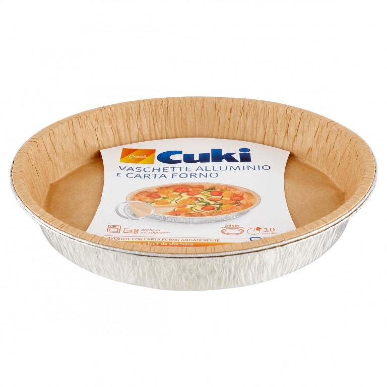 VASCH.CUKI ALLUMINIO E CARTA FORNO 8PORZ. PZ.2