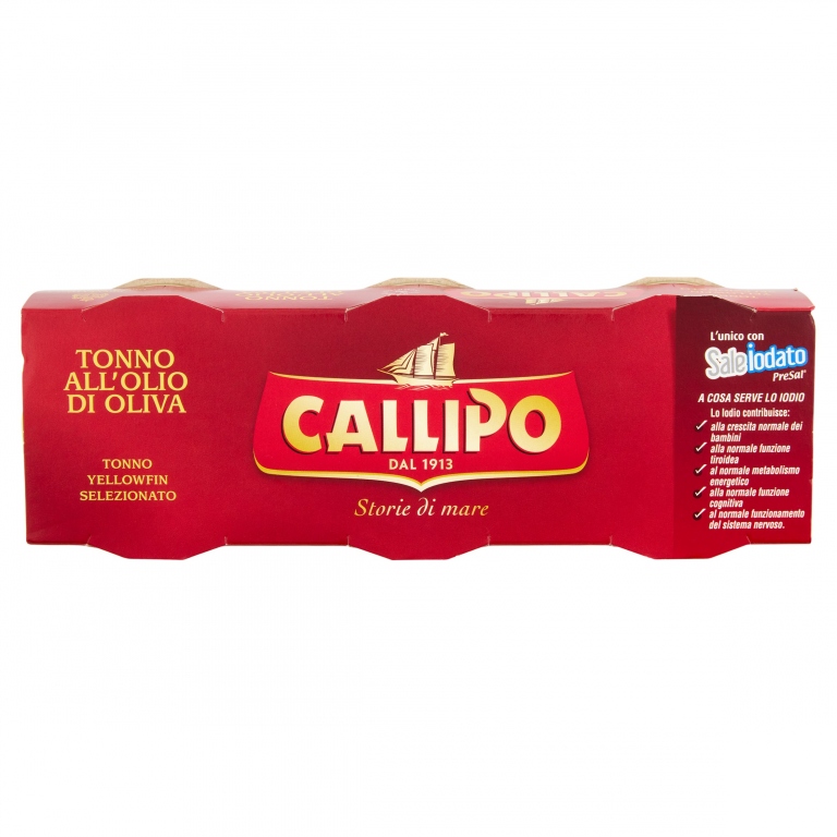 CALLIPO TONNO ALL'OLIO DI OLIVA 3 X 70 G