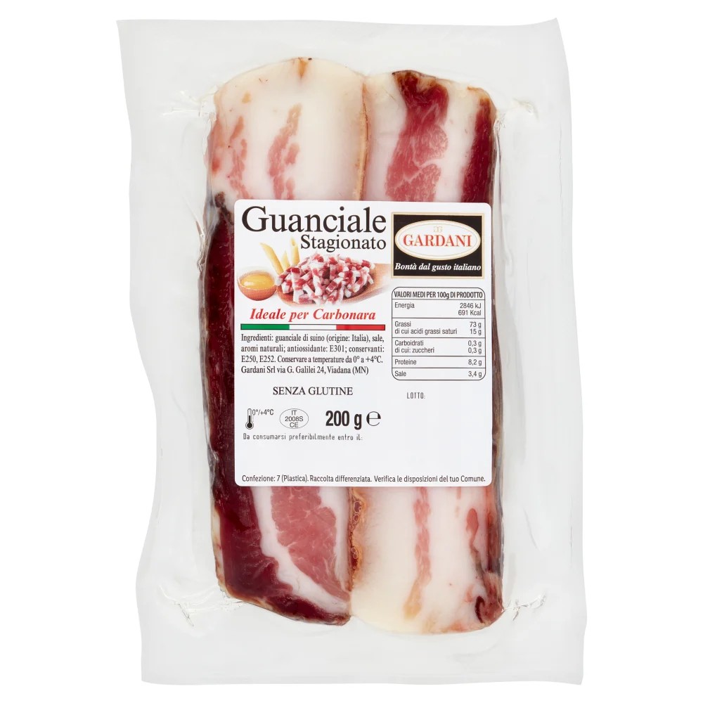 GUANCIALE GARDANI A FETTE GR.200
