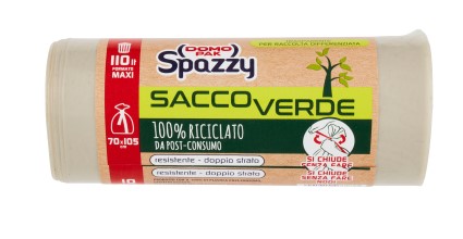 SACC.NETT.DOMOPAK VERDE TRASP.PZ.10 70X105 110 LT