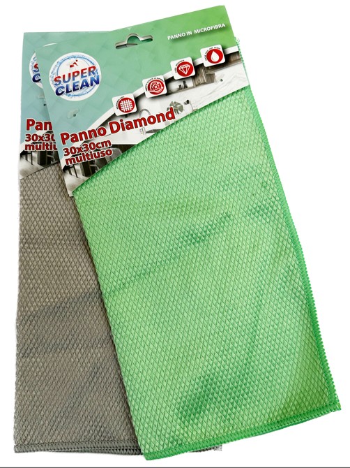 PANNO MICROFIBRA DIAMOND MULTIUSO SUPERCLEAN 30X30