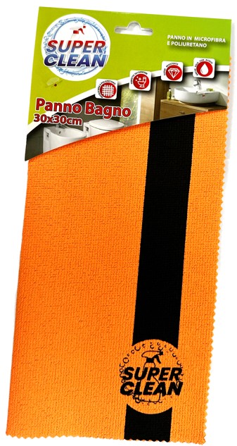 PANNO BAGNO 30X30 SUPERCLEAN MICROFIBRA POLIURETANO
