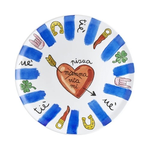 PIATTO PIZZA BLU MARE PAGNOSSIN CM31              