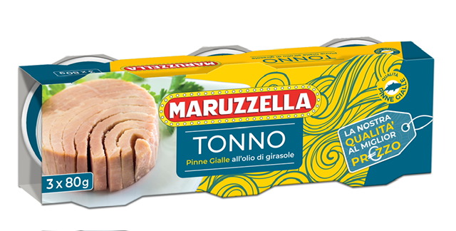 TONNO MARUZZELLA GR.80X3 O.SEMI PINNE GIALLE