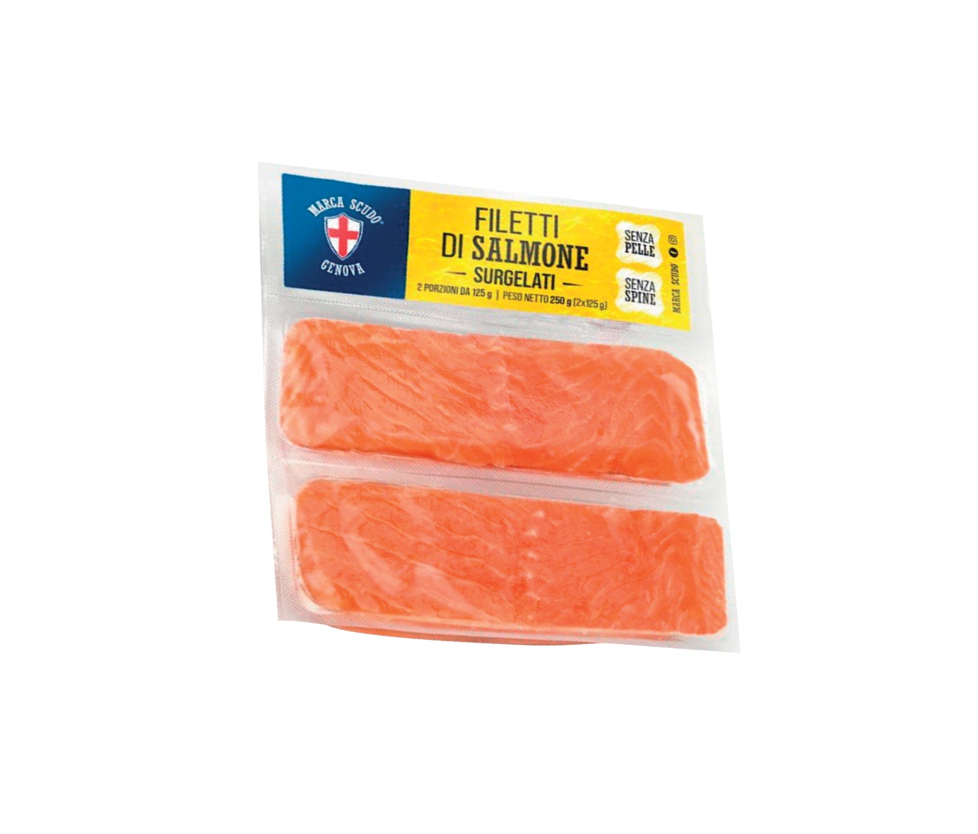 TRANCI DI SALMONE ATL.S/PELLE MARCA SCUDO G125X2  