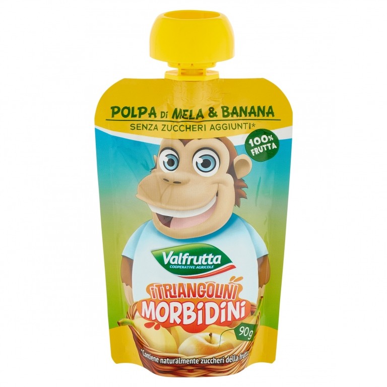 VALFRUTTA MORBIDINI MELA&BANANA 100% GR.90