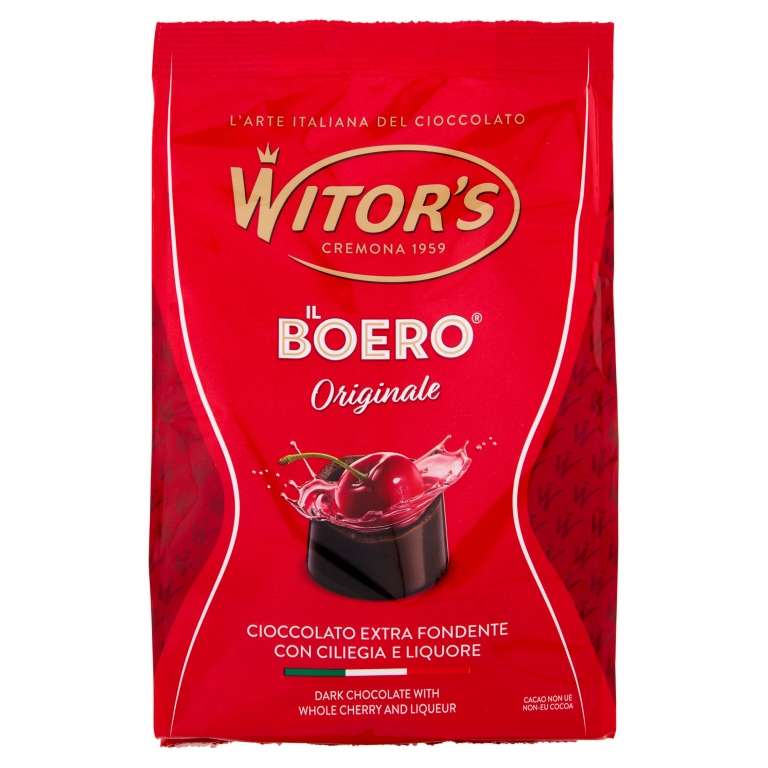 WITOR'S IL BOERO CIOCCOLATO EXTRA FONDENTE CON CILIEGIA E LIQUORE 200 G