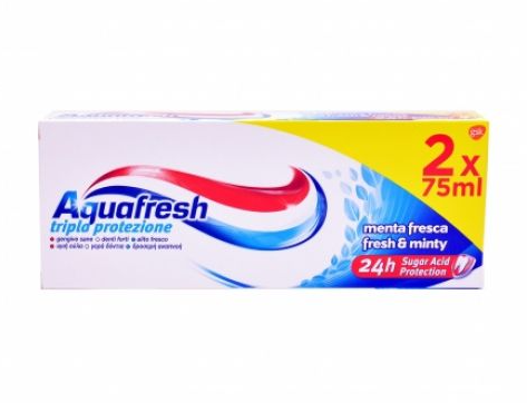 DENT.AQUAFRESH BITUBO T.PROTEZIONE ML75X2