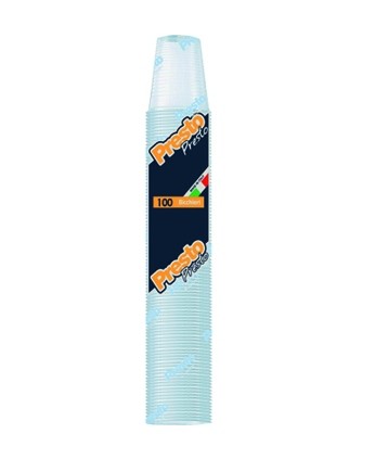 BICCHIERI PRESTO PS CC 200 TRASP PZ 100