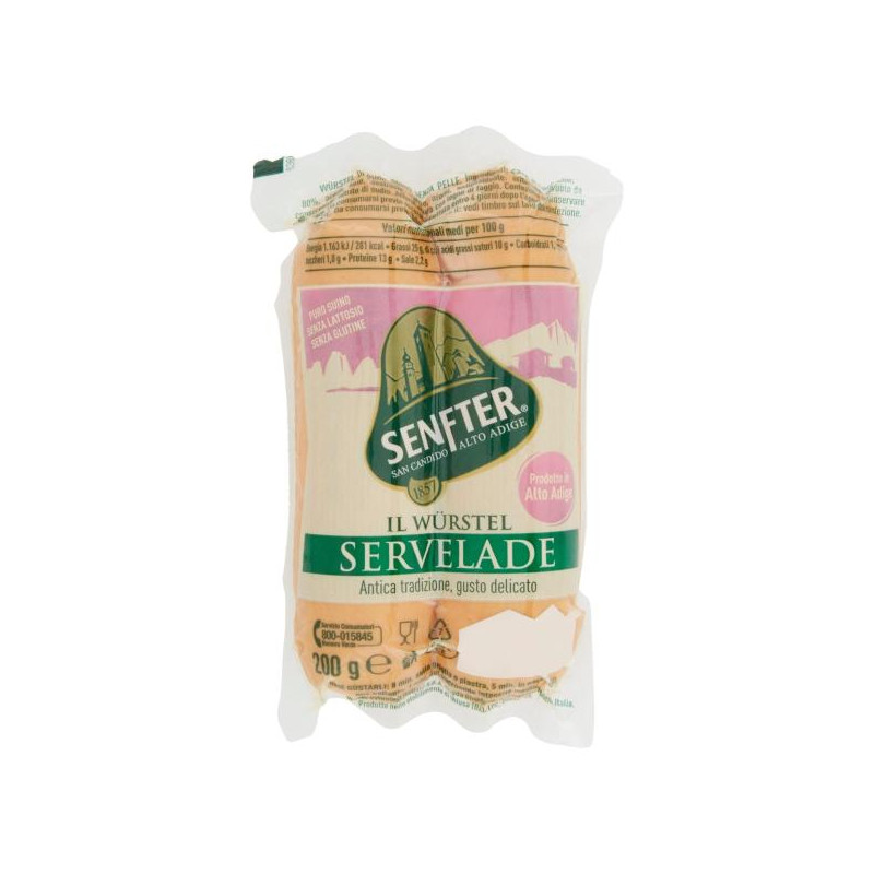 WURSTEL SERVELADE SENFTER GR.200