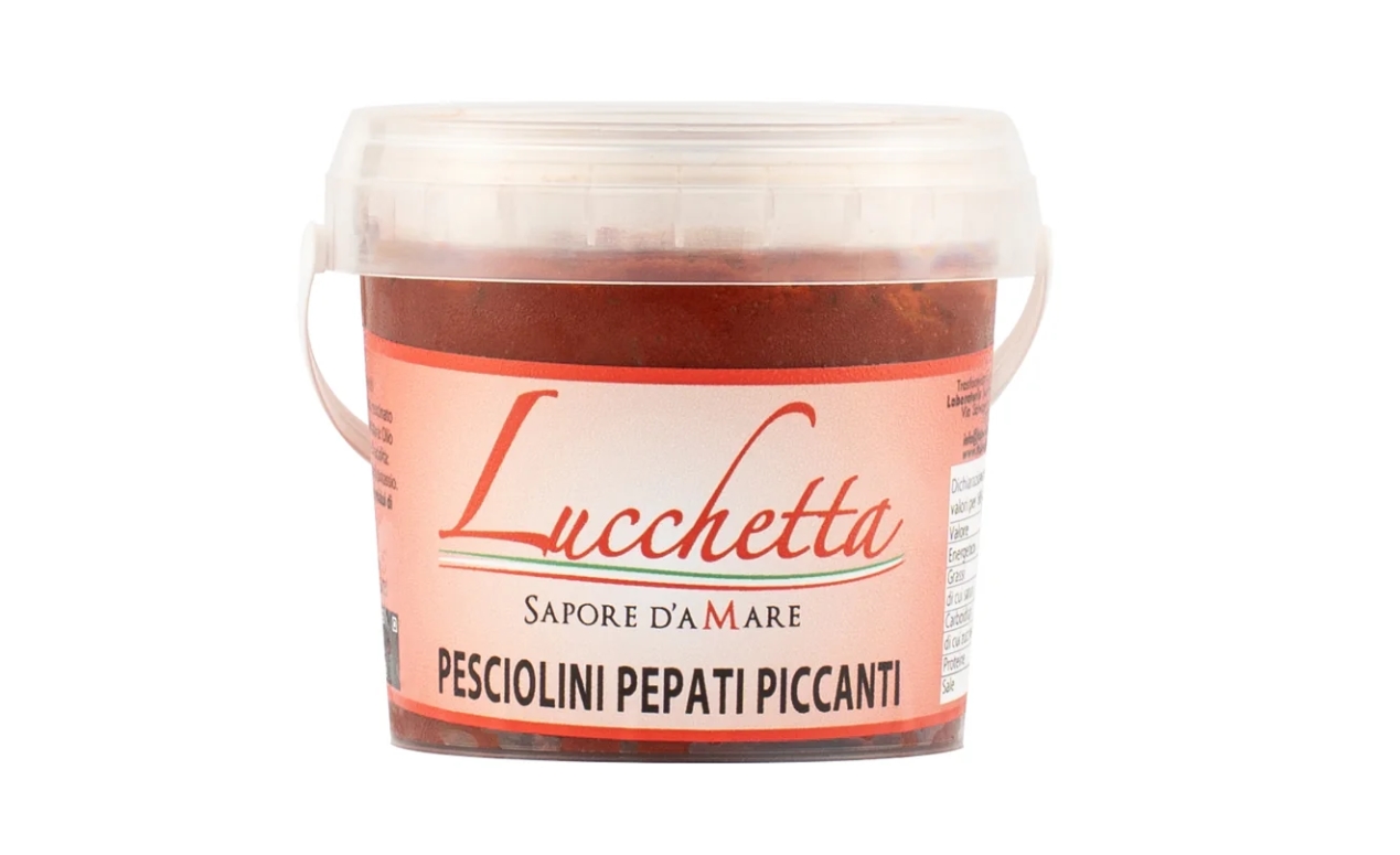 PESCIOLINI PEPATI PICCANTI GR.170 LUCCHETTA SECCHIELLO