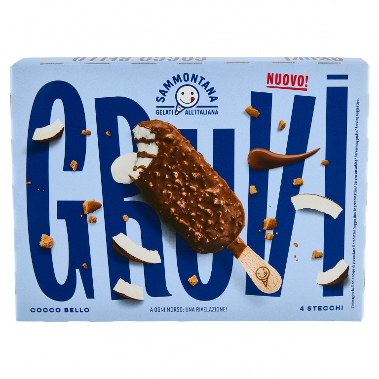 GELATO STECCO GRUVI COCCO BELLO SAMMONTANA G240   