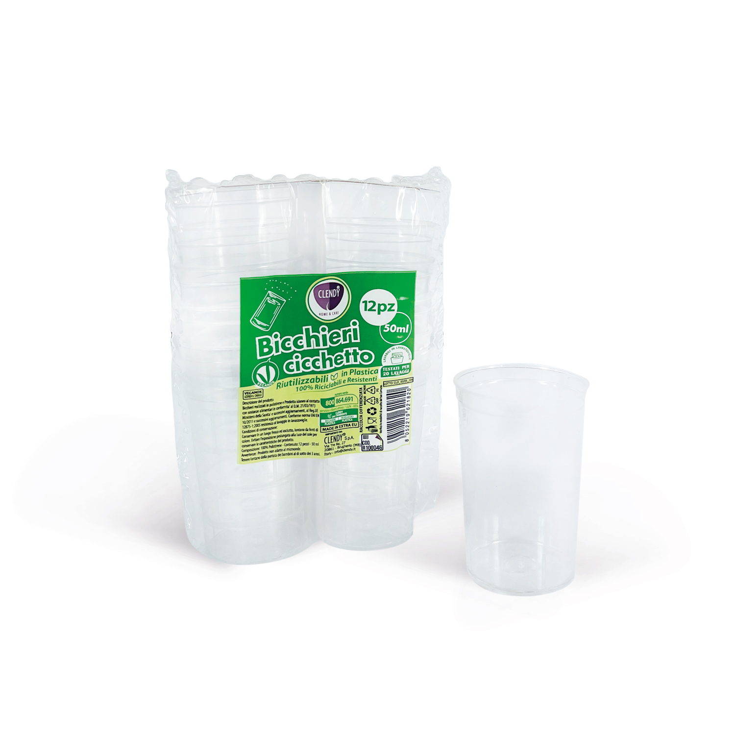 BICCHIERI CICCHETTO CLENDY PZ 12