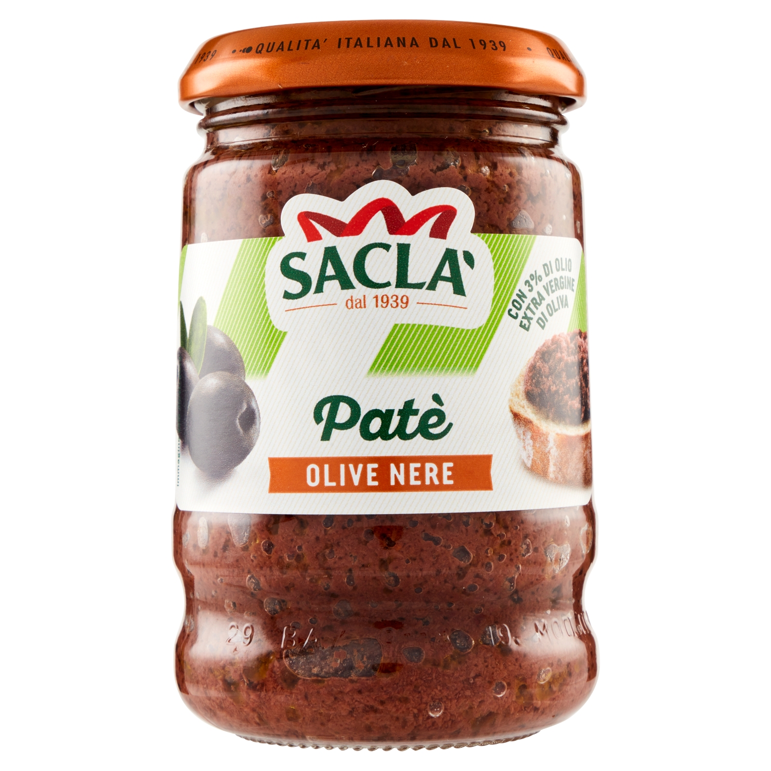 PATE' SACLA'DI OLIVE NERE GR.190                  