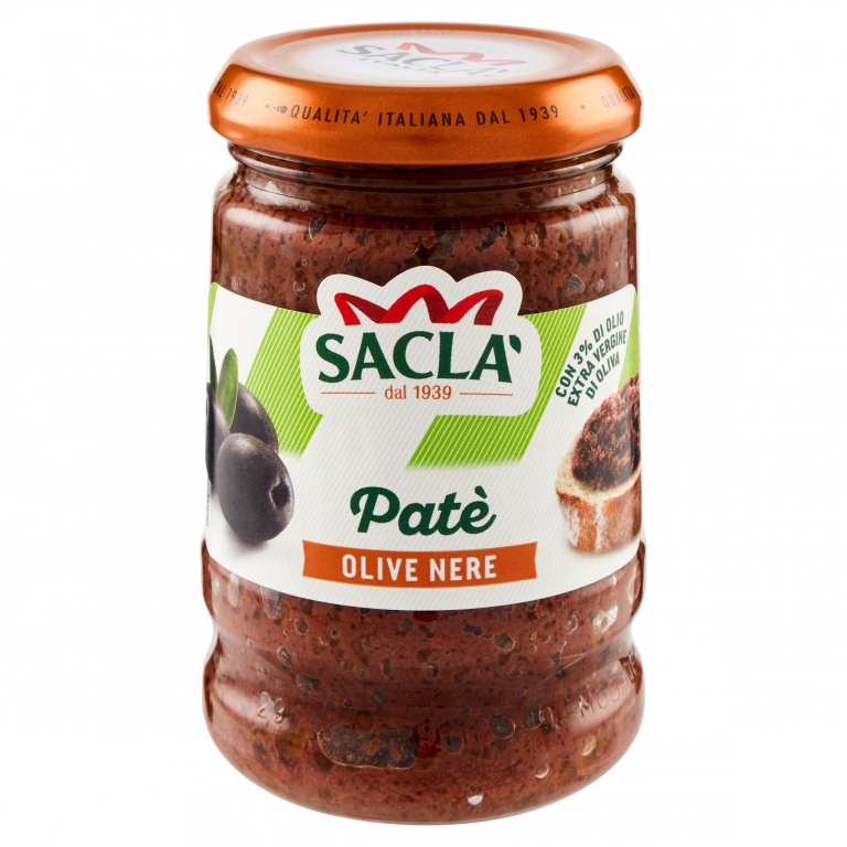 PATE' SACLA'DI OLIVE NERE GR.190                  