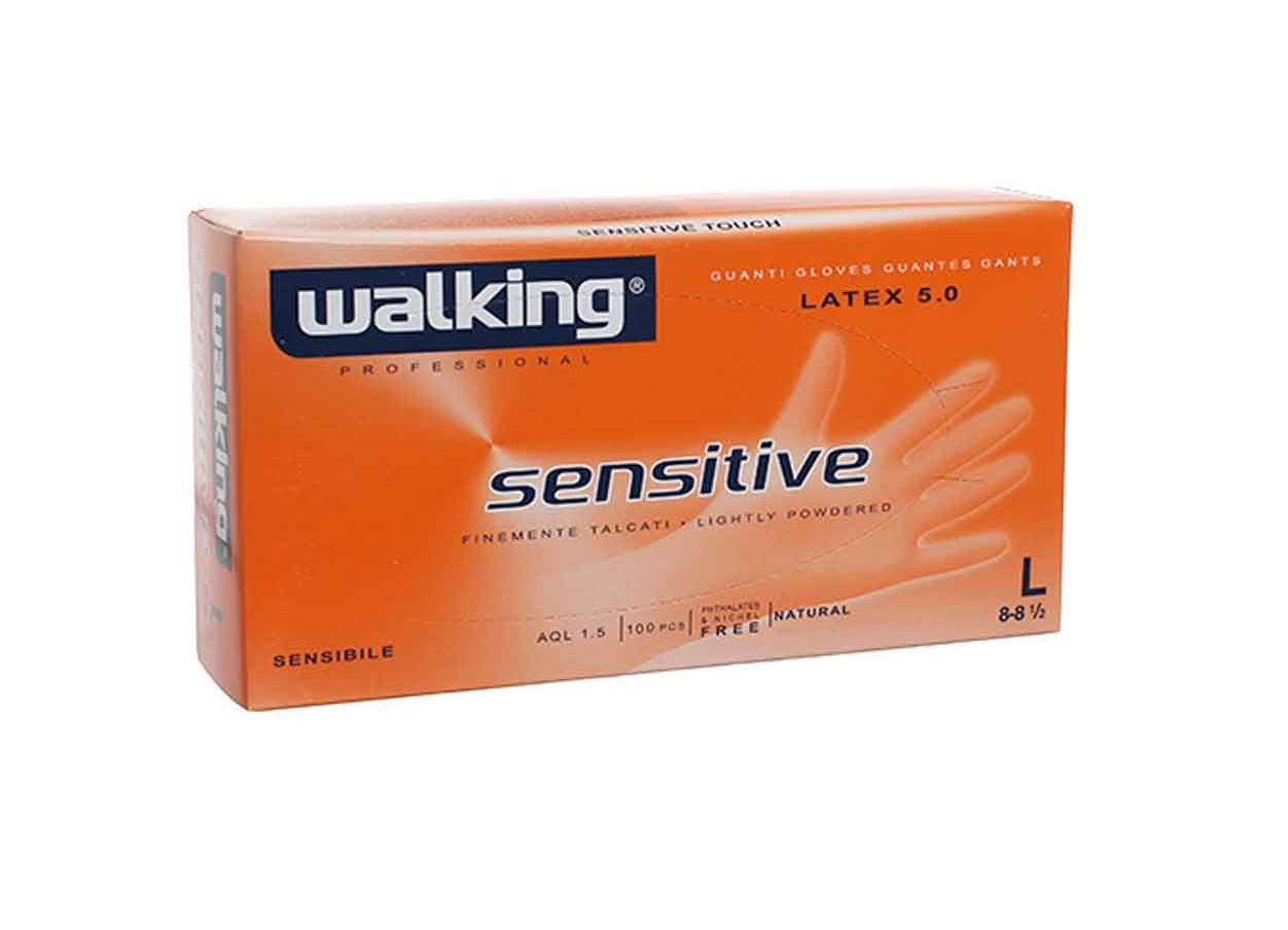 GUANTI WALKING LATTICE TALCATI LARGE PZ.100