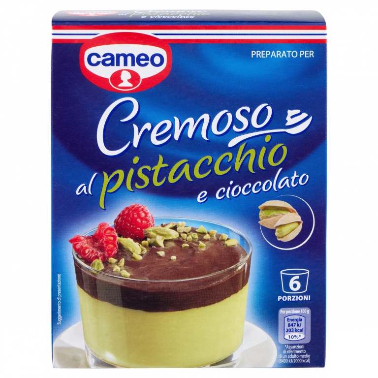 CAMEO BUDINO CREMOSO PISTACCHIO CIOCCOLATO GR.95  