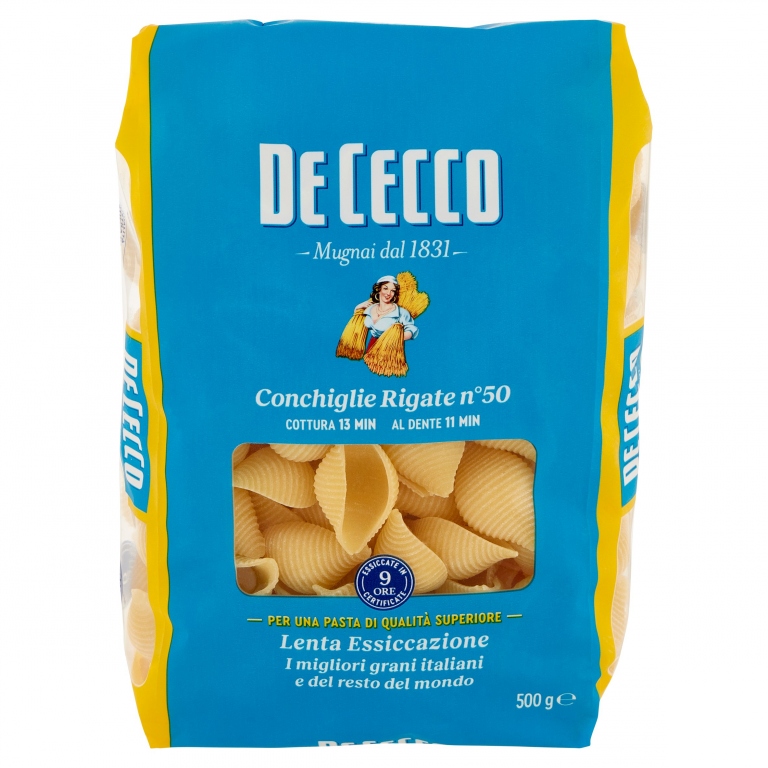 PASTA DE CECCO CONCHIGLIE RIG.N.50 GR500          