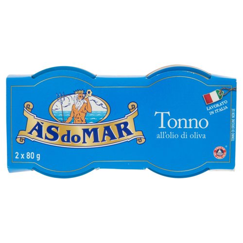 TONNO ASDOMAR GR.80X2 VETRO O.OLIVA               