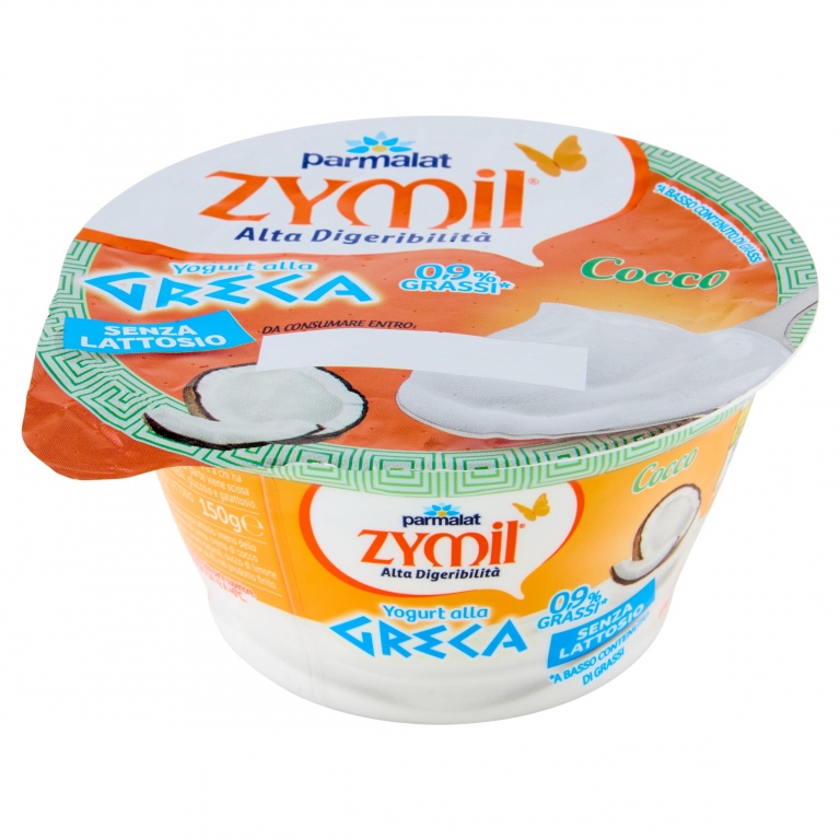 ZYMIL ALTA DIGERIBILITA YOGURT ALLA GRECA 0% DI GRASSI SENZA LATTOSIO COCCO GR.150