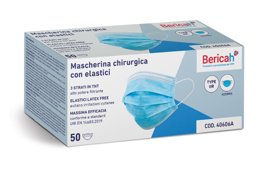 MASCHERINE CHIRURGICHE TNT AZZURRE PZ.50          