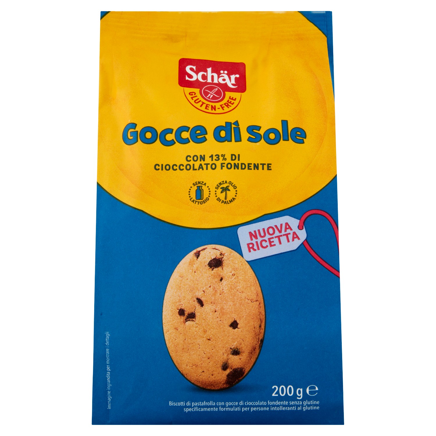 BISC.SCHAR GOCCE DI SOLE C/GOCCE CACAO GR200 S/GLU
