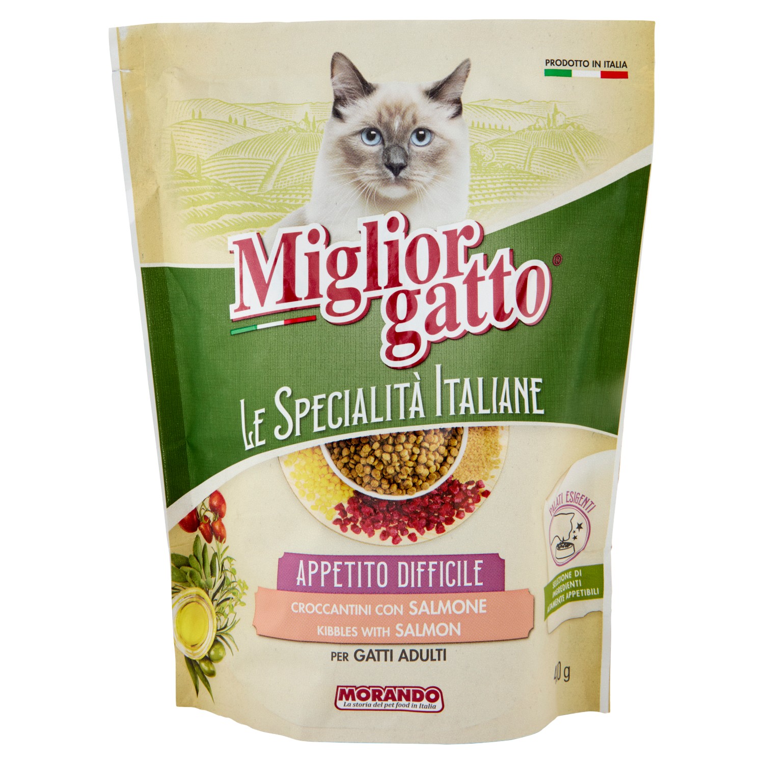 MORANDO GATTO APPETITO DIFFICLE CROC.SALMONE GR.400