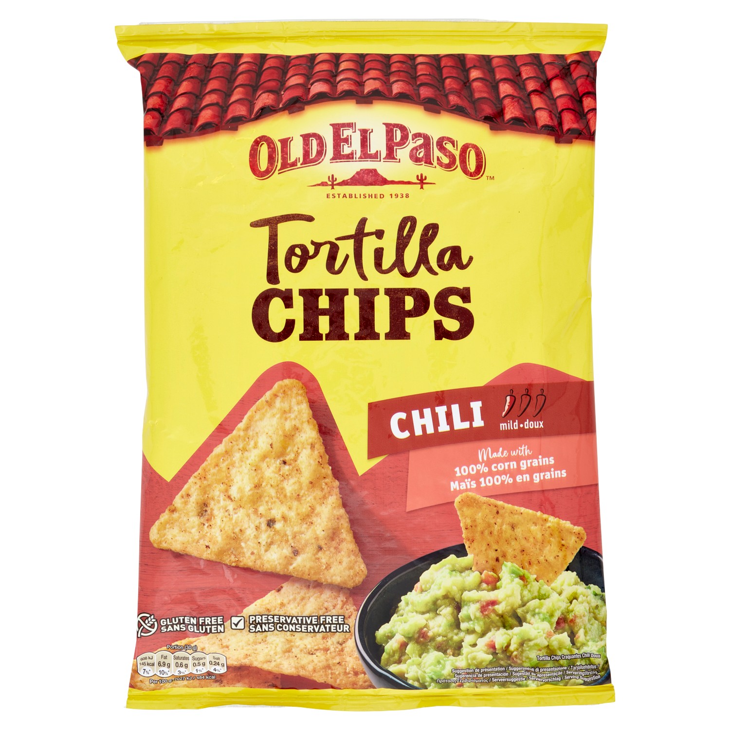 OLD EL PASO TORTILLA CHIPS CHILI GR.185           