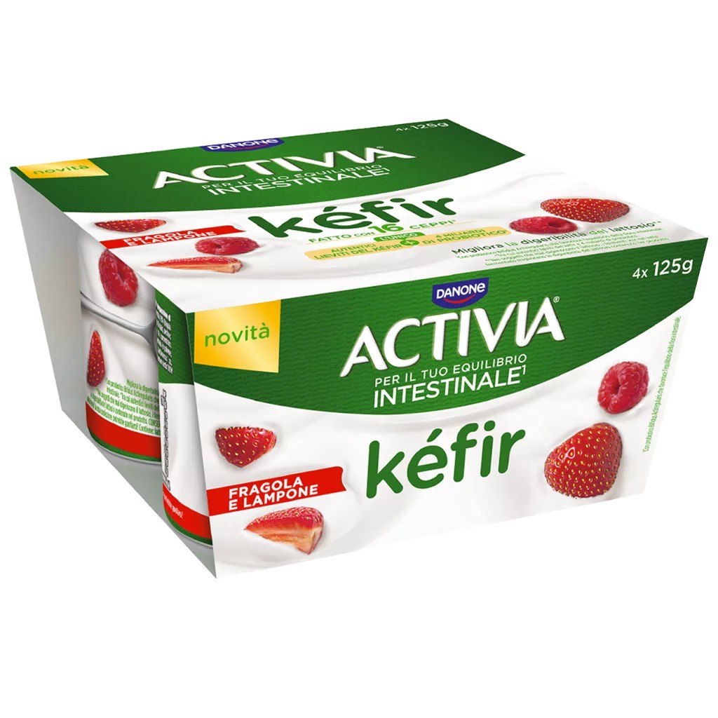 ACTIVIA KEFIR FRAGOLA LAMPONE GR.125X4