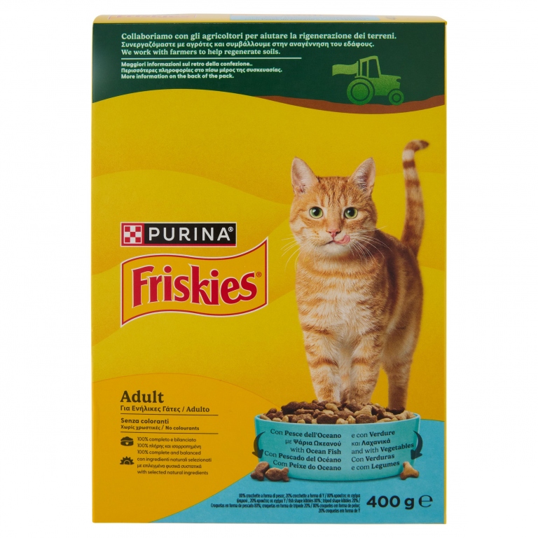 FRISKIES GATTO SECCO GR.400 PESCE DELL'OCEANO/VERD