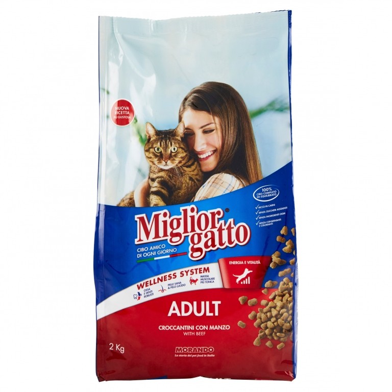 MIGLIORGATTO ADULT CROCCANTINI CON MANZO 2 KG