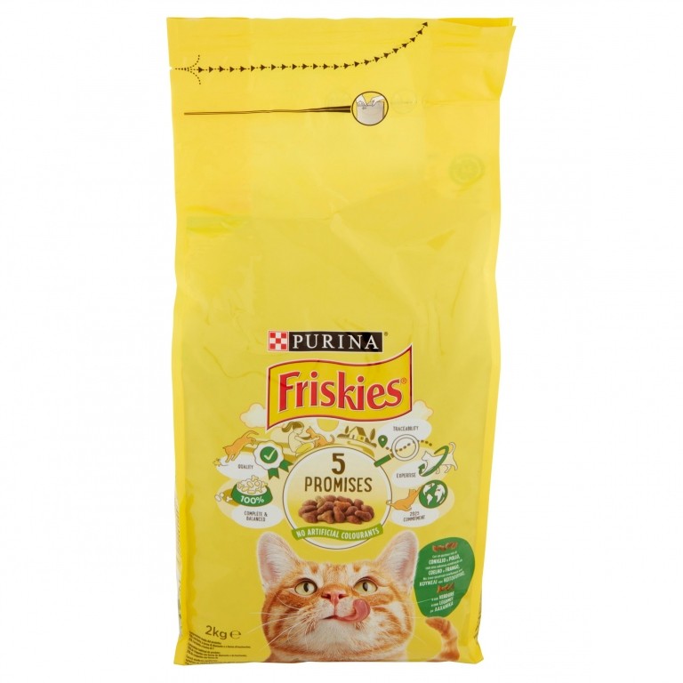 PURINA FRISKIES GATTO CROCCHETTE CON CONIGLIO, CON POLLO E CON VERDURE 2KG