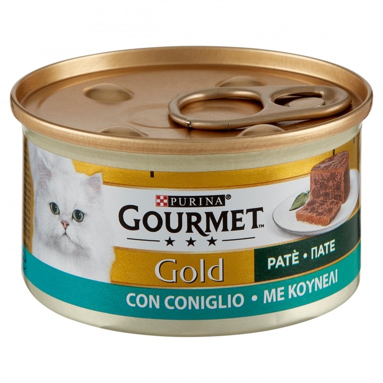 PURINA GOURMET GOLD GATTO DOPPIO PIACERE CON CONIGLIO E FEGATO LATTINA 85G