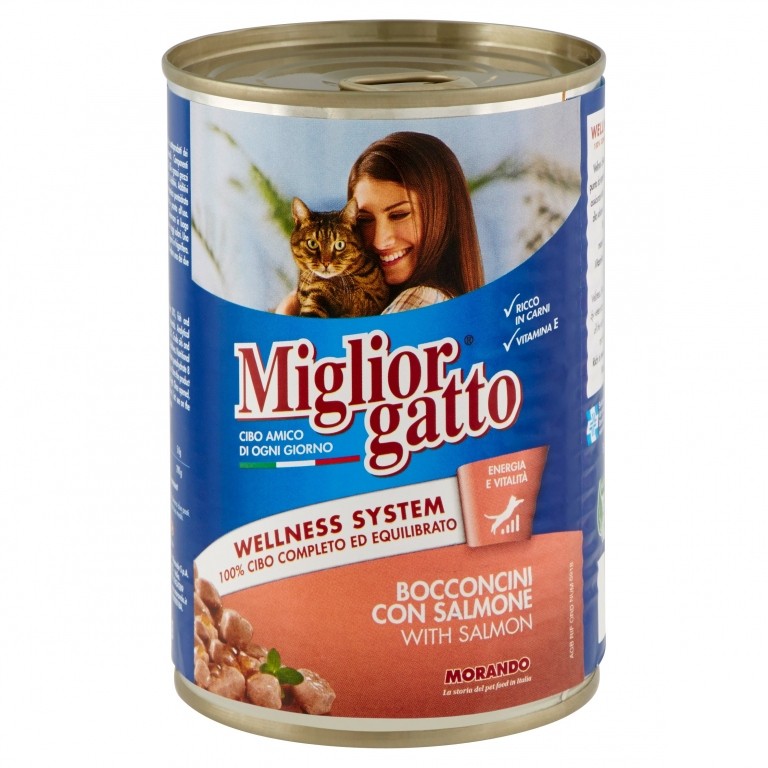MIGLIORGATTO BOCCONCINI CON SALMONE 405 G