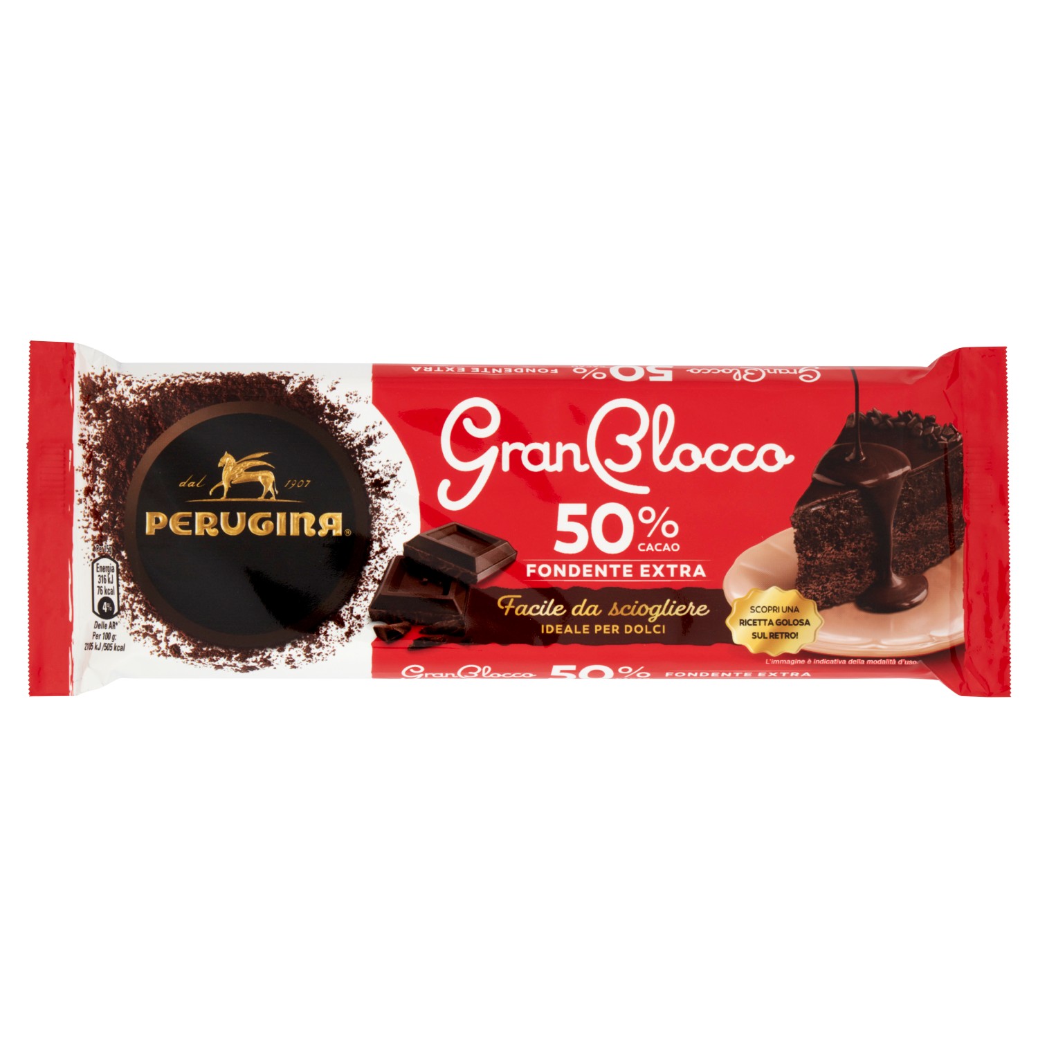 PERUGINA GRANBLOCCO CIOCCOLATO FONDENTE EXTRA 50% 150G