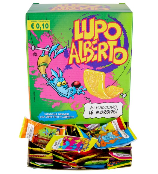 LUPO ALBERTO CARAMELLE GOMMOSE AGLI AROMI FRUTTI ASSORTITI 200 PEZZI