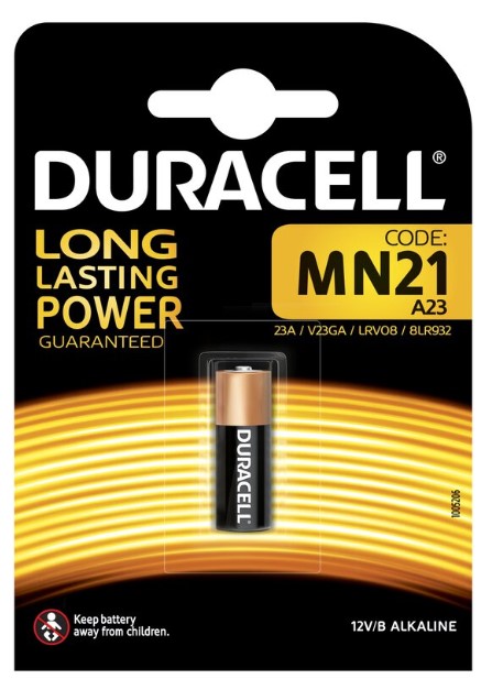 DURACELL MN21 BATTERIA ALCALINA SPECIALISTICA 12V CONFEZIONE DA 2 A23 23A V23GA LRV08 8LR932