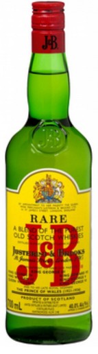 J&B RARE BLENDED SCOTCH WHISKY 70 CL
