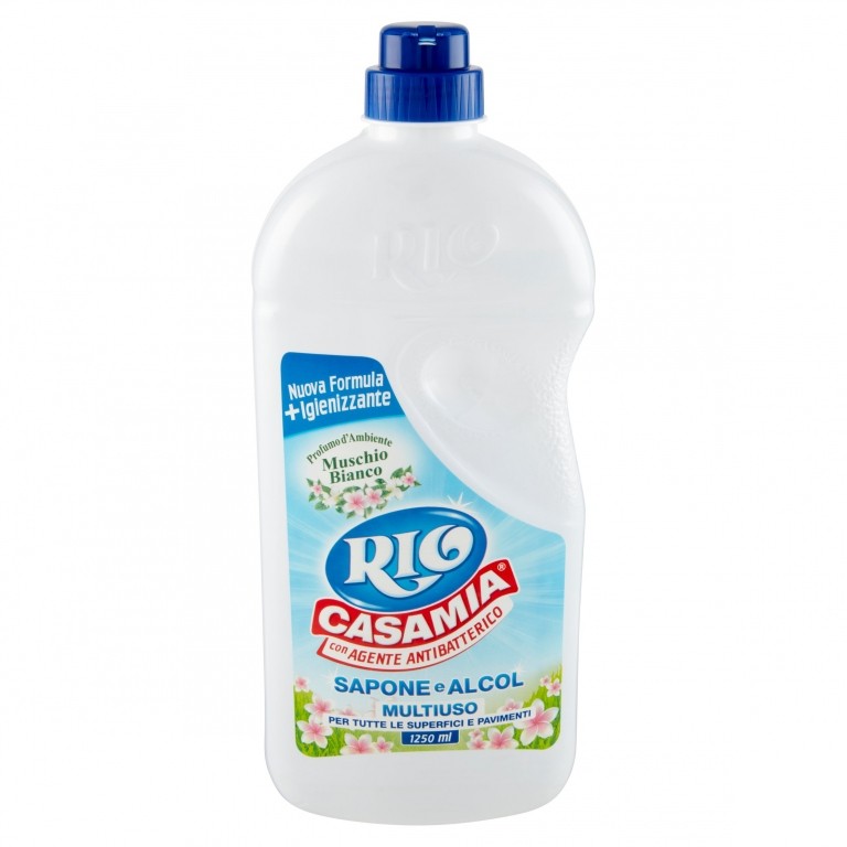 RIO CASAMIA SAPONE E ALCOOL MULTIUSO PROFUMO D'AMBIENTE MUSCHIO BIANCO 1250 ML
