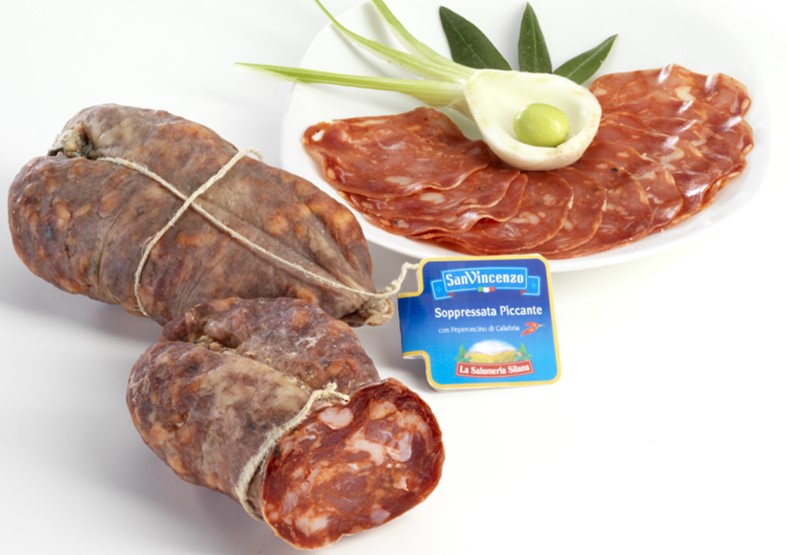 SAN VINCENZO SOPPRESSATA PICCANTE CON PEPERONCINO DI CALABRIA