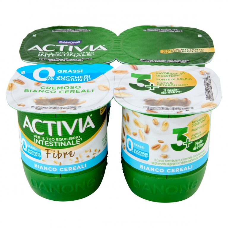 ACTIVIA 0% GRASSI BIANCO CEREALI 4X125 G